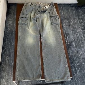 Express Low Rise Men’s Jeans 30x32 circa 2002.  “Retro” Conductor pants?